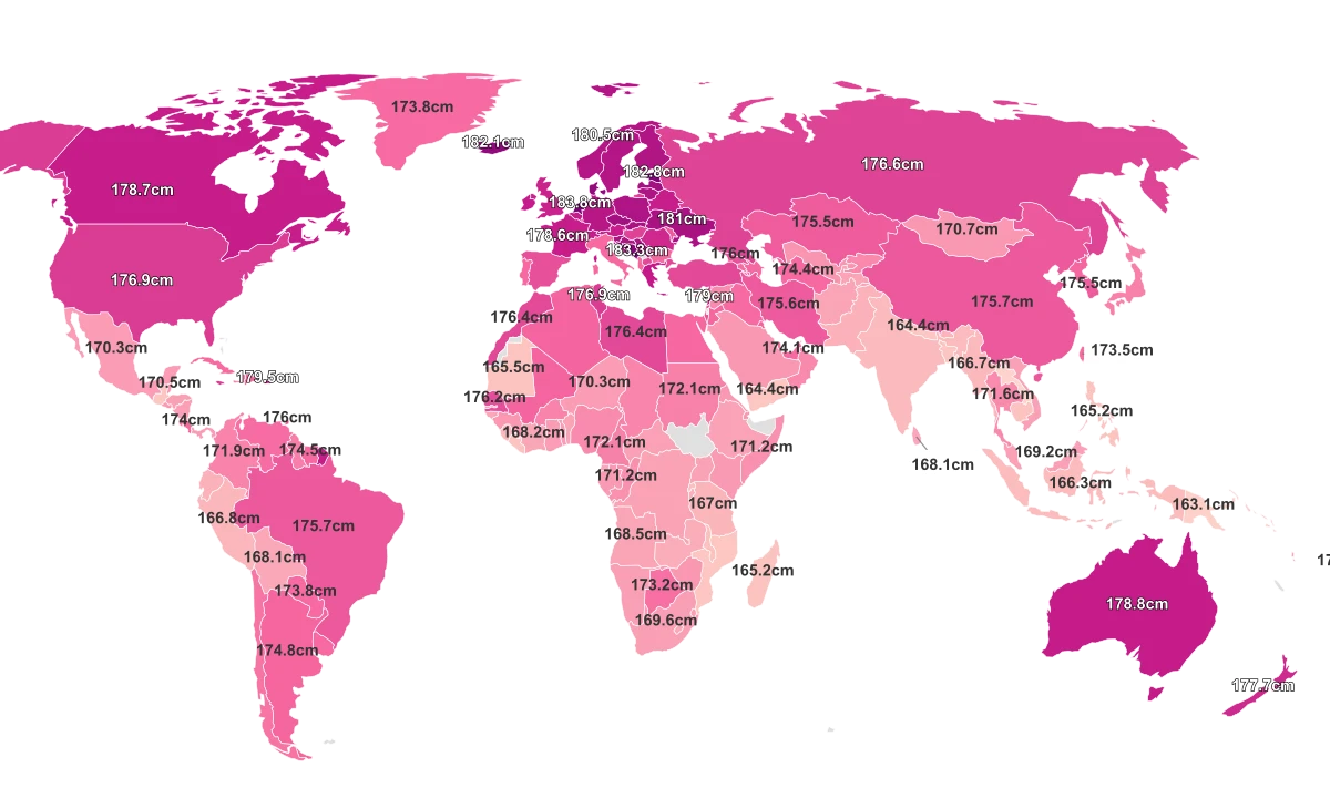 Average Height By Country
