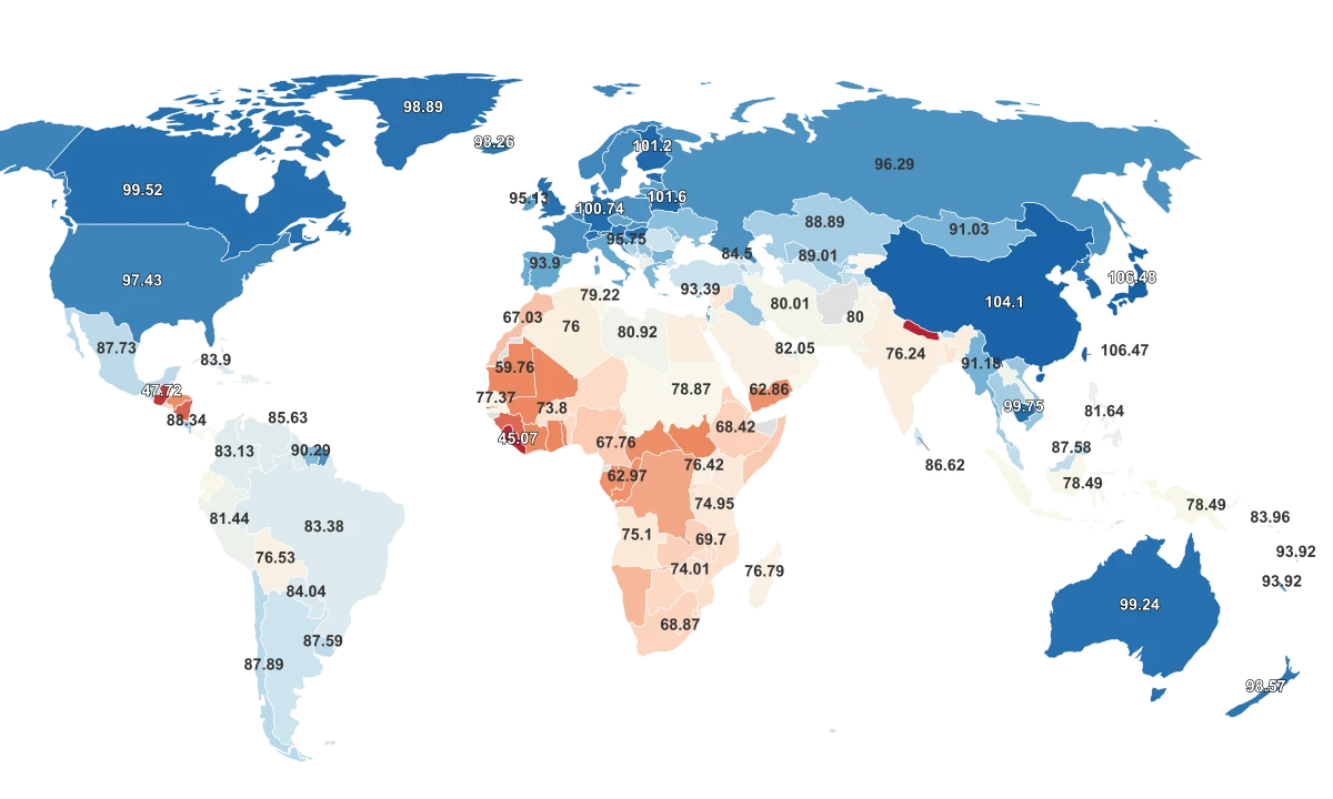 Average IQ by Country