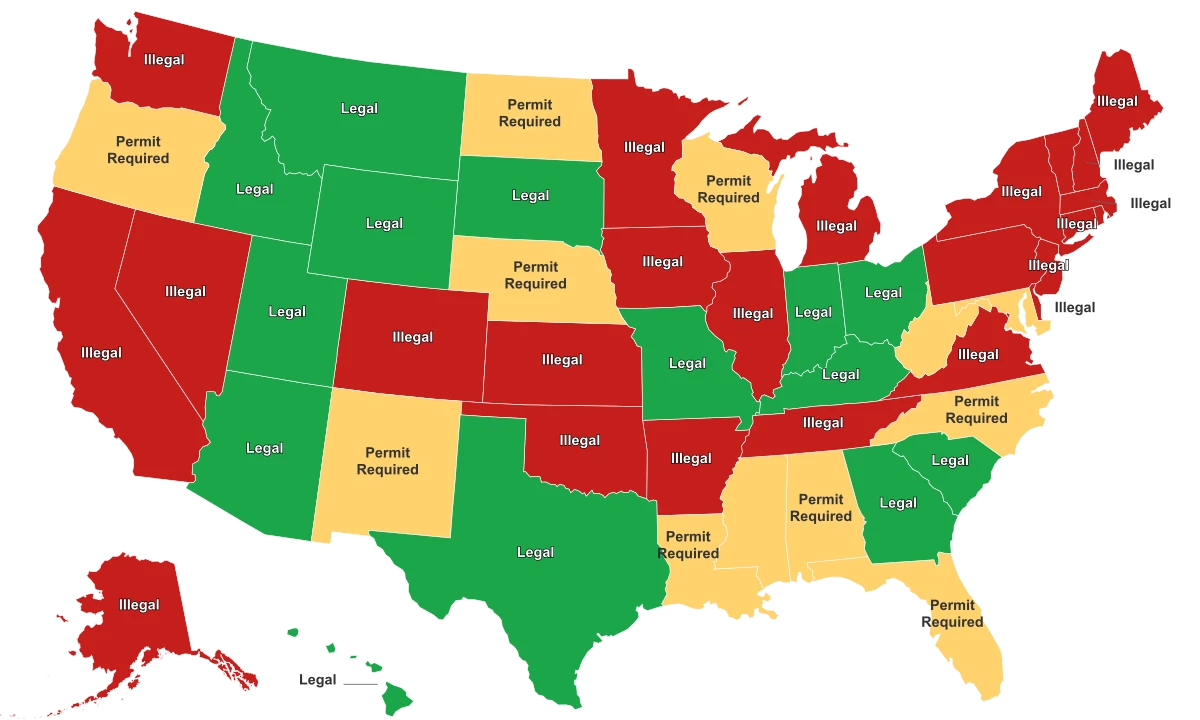 Brass Knuckles Legality By State