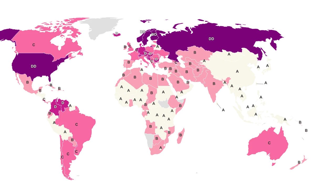 Breast Size By Country