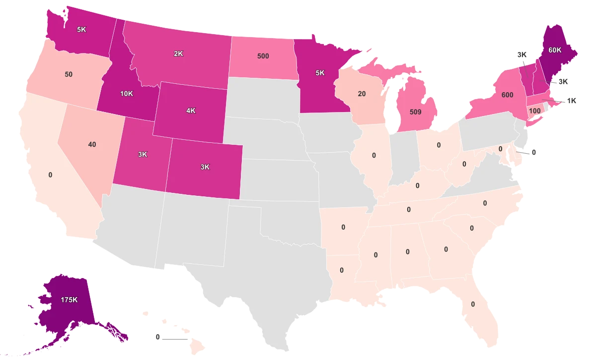 Moose Population by State