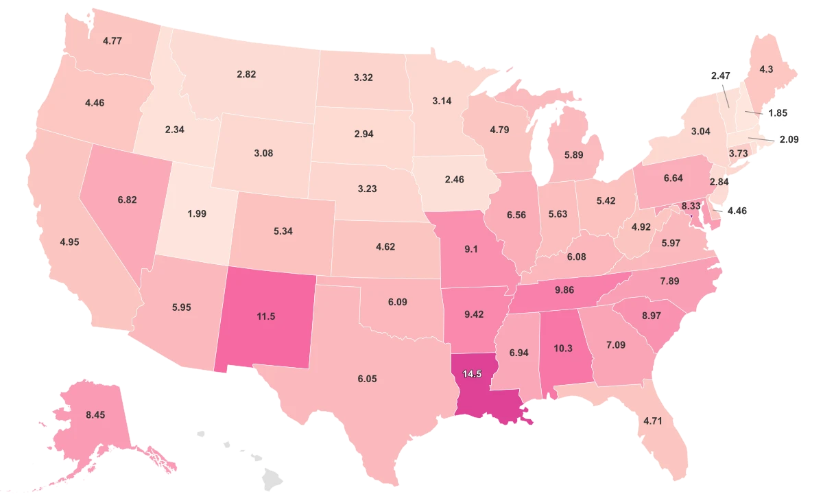 Murder Rate By State